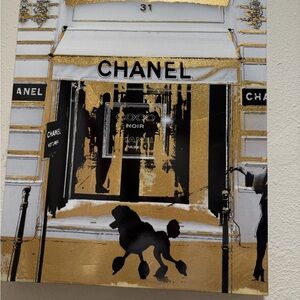 CHANEL Gold and Black Storefront Art